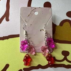 Lovely Gummy Bear Hello Kitty earrings